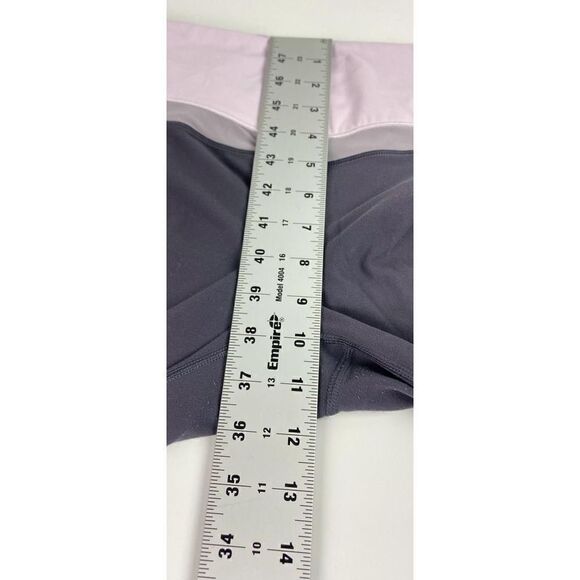 Athleta Colorblock Ankle Leggings Womens Medium Gray Pink Athleisure BK0468 - Picture 7 of 7